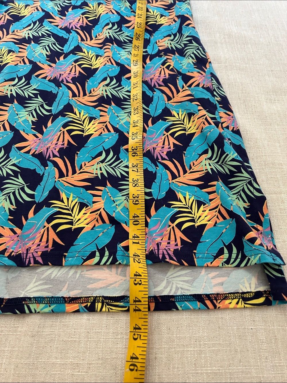 Pact Tropical Leaf Tank Dress Sleeveless Organic Cotton Beach Resort Wear SZ XL - Picture 9 of 11